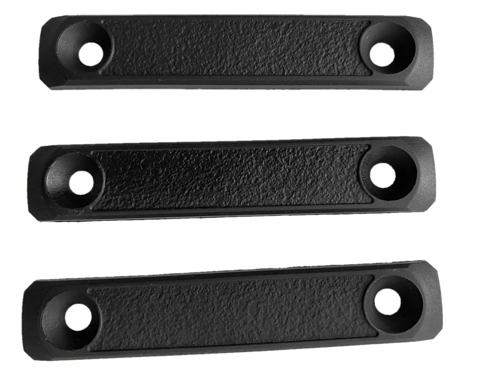 M-LOK rail 3" cover grip panels - 3-pack (Black / 3-slot) For MLOK rails
