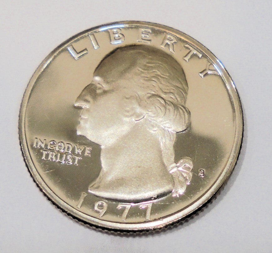 Nice 1977 s BU Proof Washington Quarter From Proof Set # 191