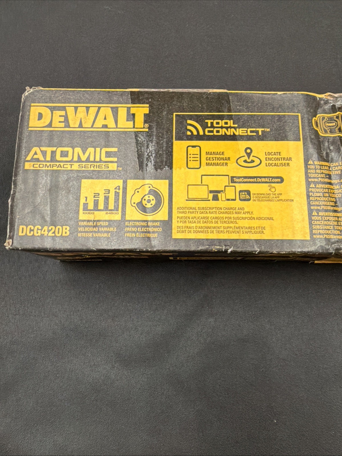 DeWALT DCG420B 20V Atomic Var Speed Die Grinder - Tool Connect Chip Ready