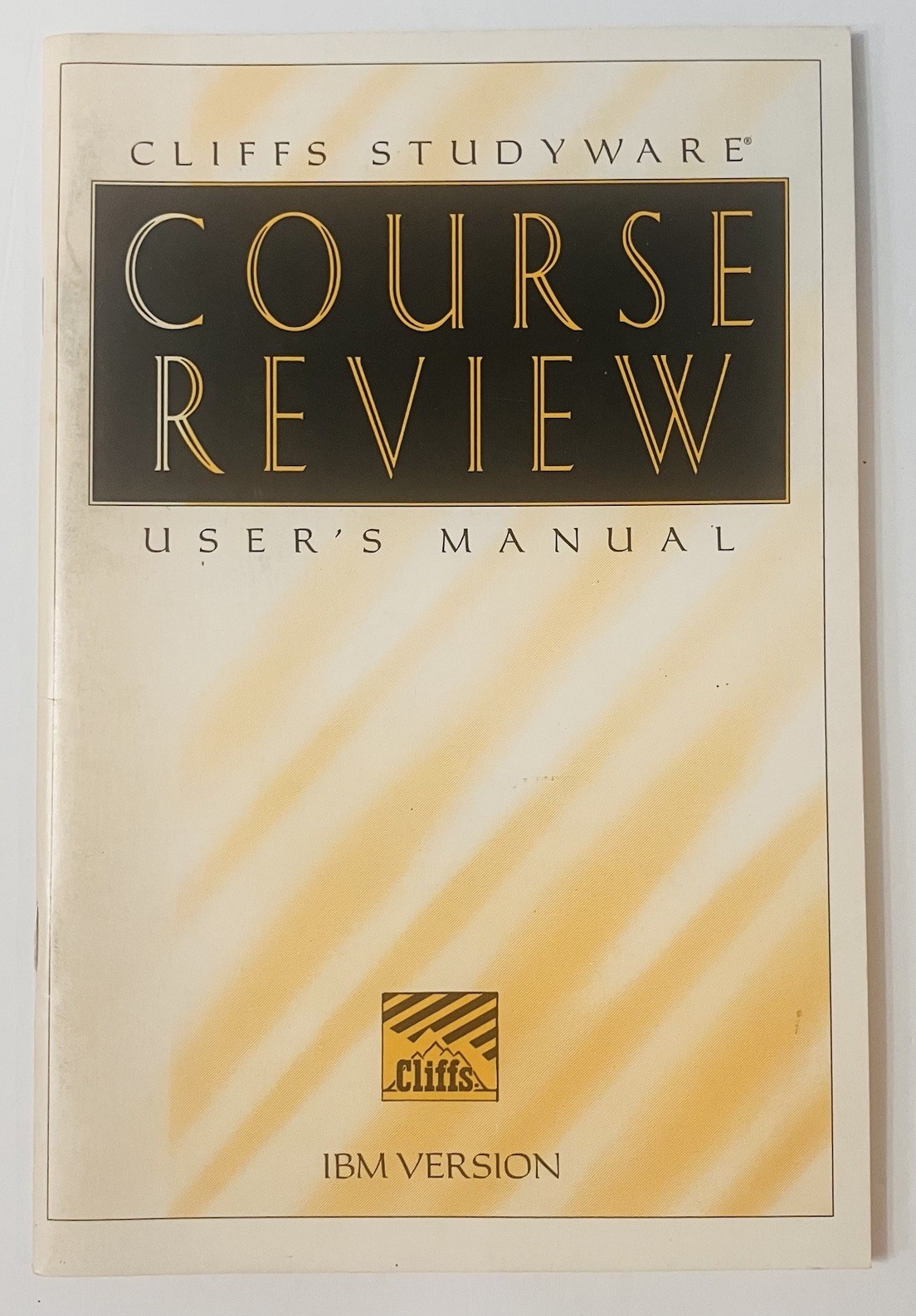 1993 Cliffs StudyWare IBM Course Review User Manual Vintage Software Guide