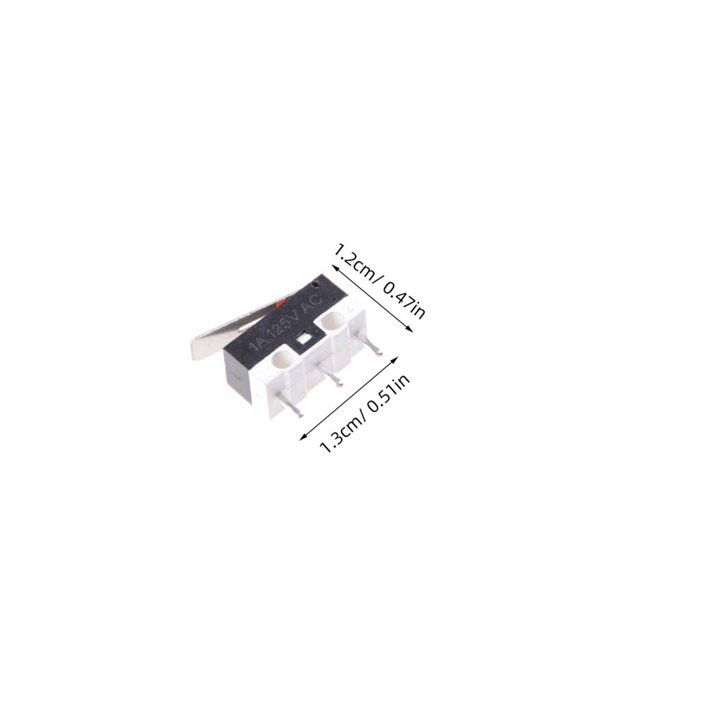 10Pcs Durable Plastic and Metal Micro Switch 3Pin Spdt for Electronic Use Multi