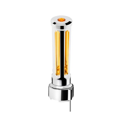 United Pacific 71135 Gear Shift Knob Sonoma Style, Amber, Chrome Finish, Thread
