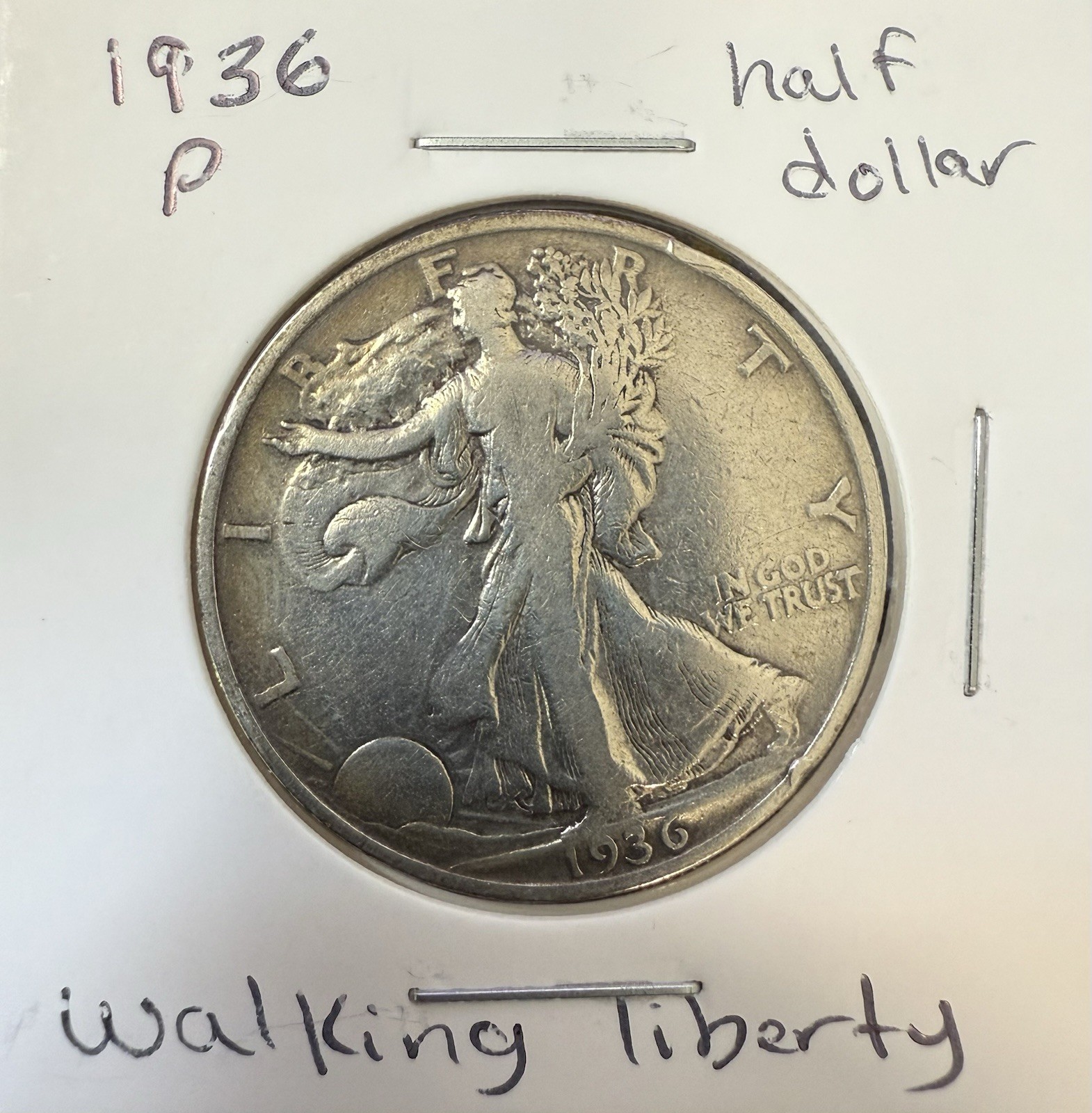 1936-P Walking liberty half Dollar