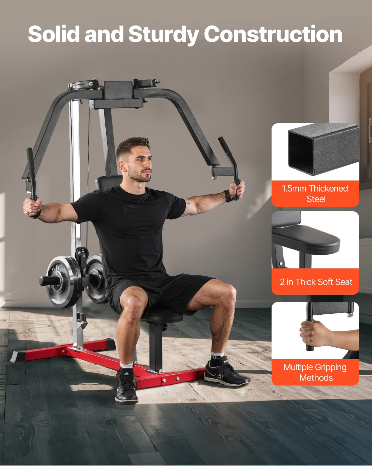VEVOR Chest Fly Machine Adjustable Fly and Reverse Delt Machine Upper Body