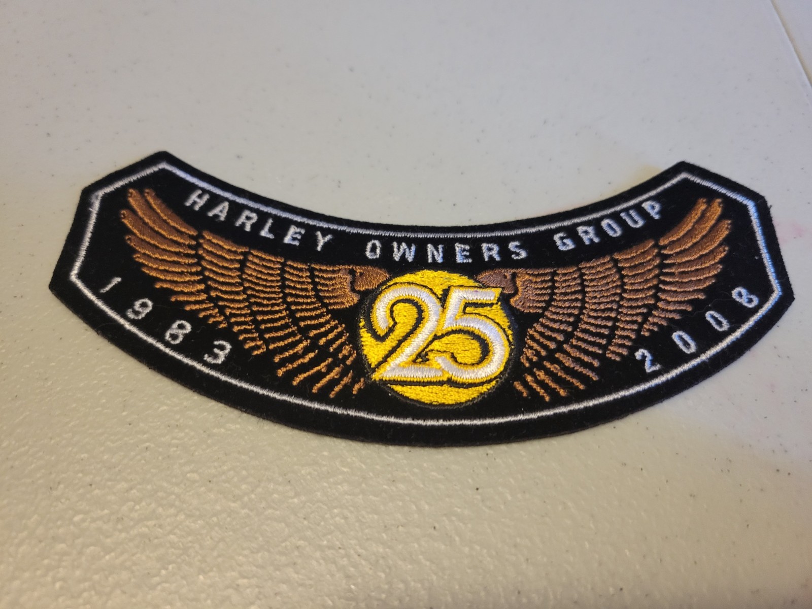Harley Davidson Motorcycle Patch 25 Years Of HOG 1983-2008 New