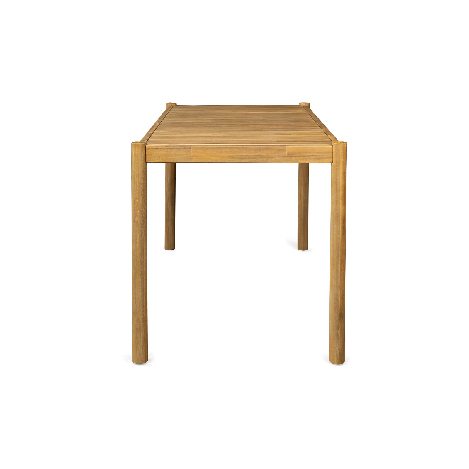 54.75x27.75" Rectangular Patio Dining Table Acacia Wood Outdoor Table Backyard