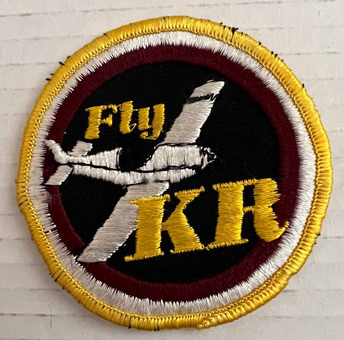 Vintage Fly KR Ken Rand Patch Embroidered Aviation