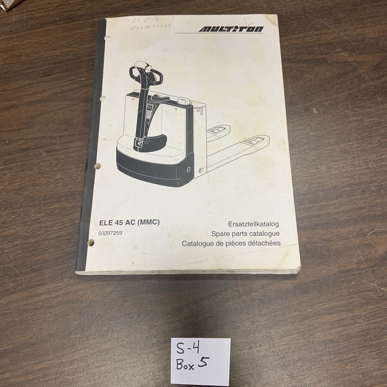 Multiton 50297259 ELE 45 AC (MMC) Spare Parts Catalogue Used MIC CORPORATION