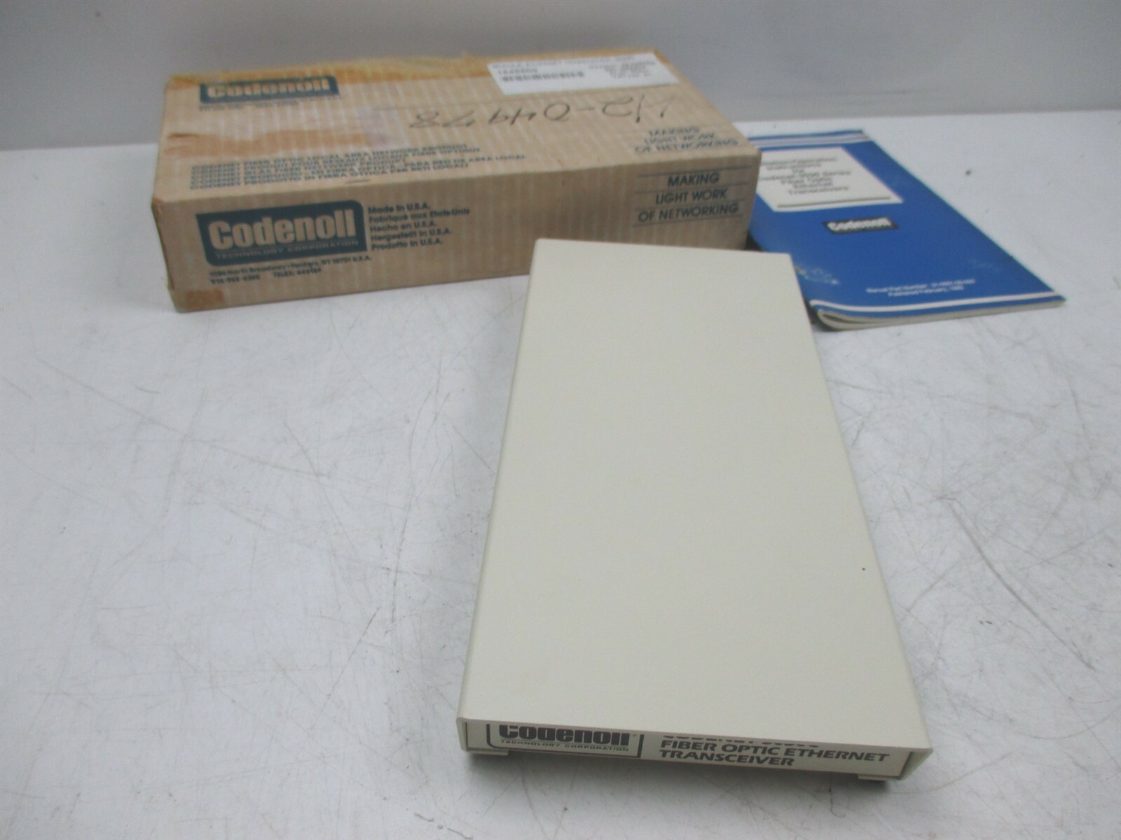 Codenoll Codenet 3030C Fiber Optic Ethernet Transceiver w/ Box Manual NOS NEW