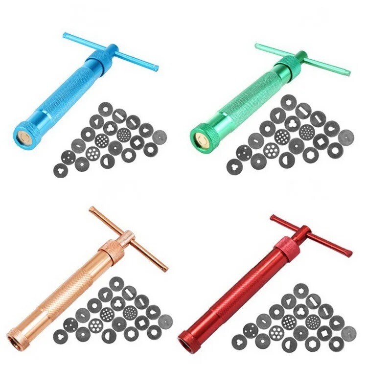 pottery tool, Polymer Clay Extruder Stainless Steel Die Food-grade Cake