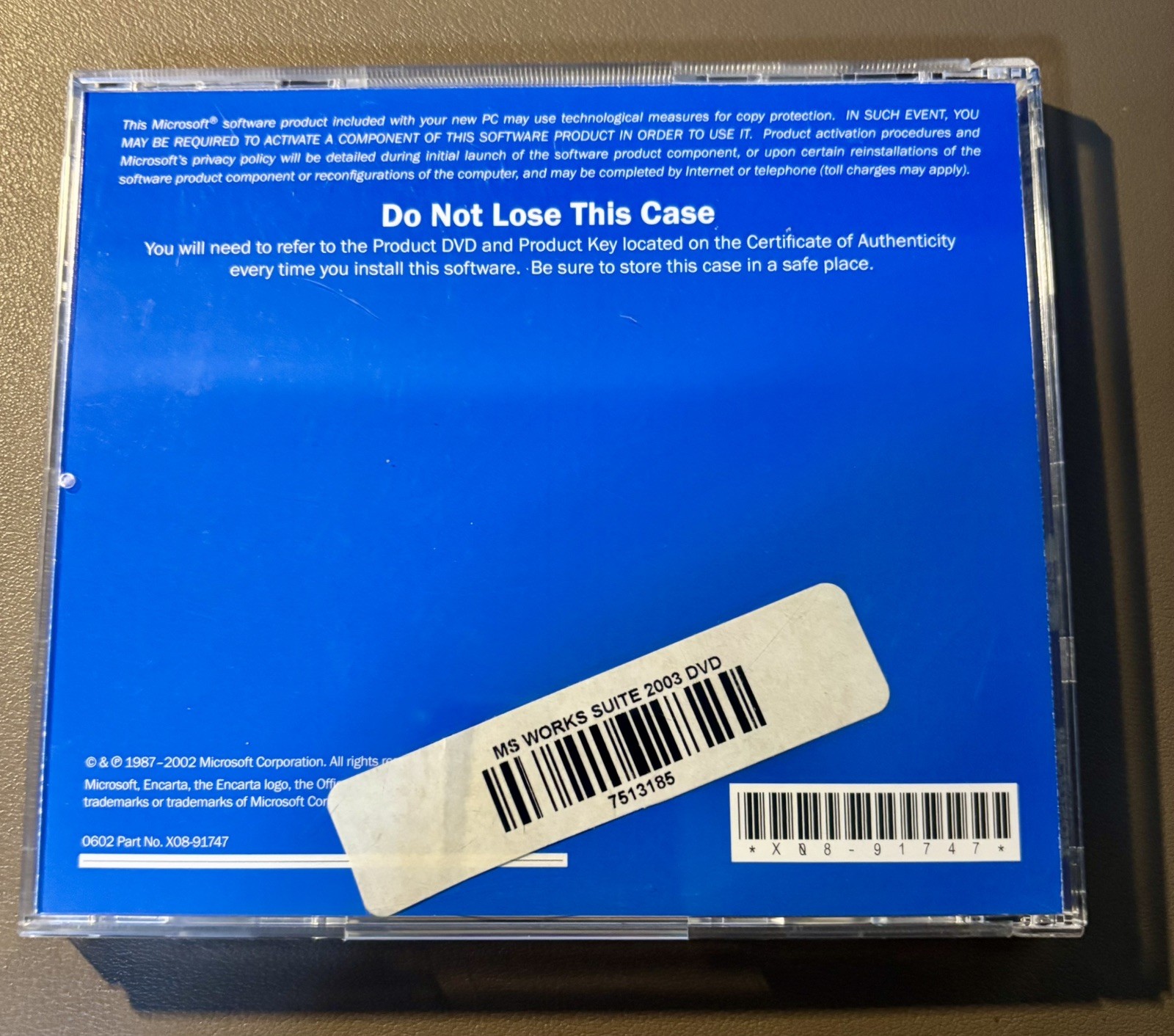 Microsoft Works Suite 2003 DVD ROM with Product Key
