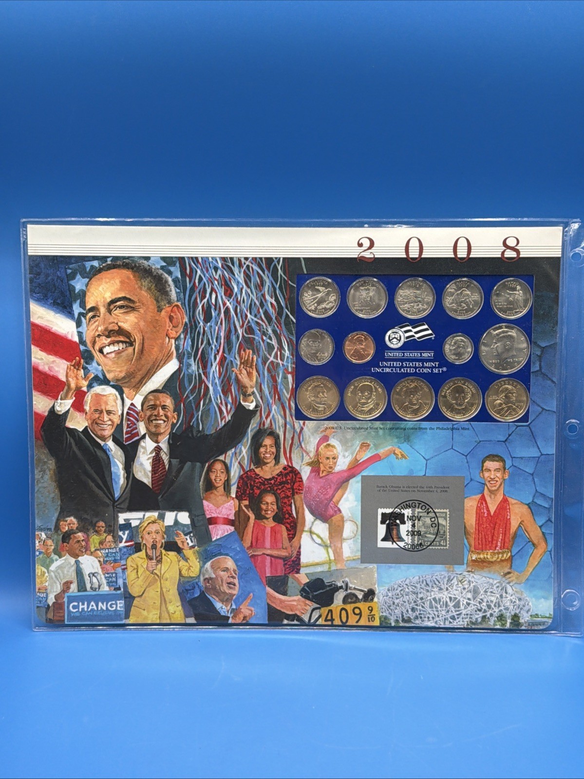 2008 Philadelphia Uncirculated Mint Set Postal Commemorative Society Obama