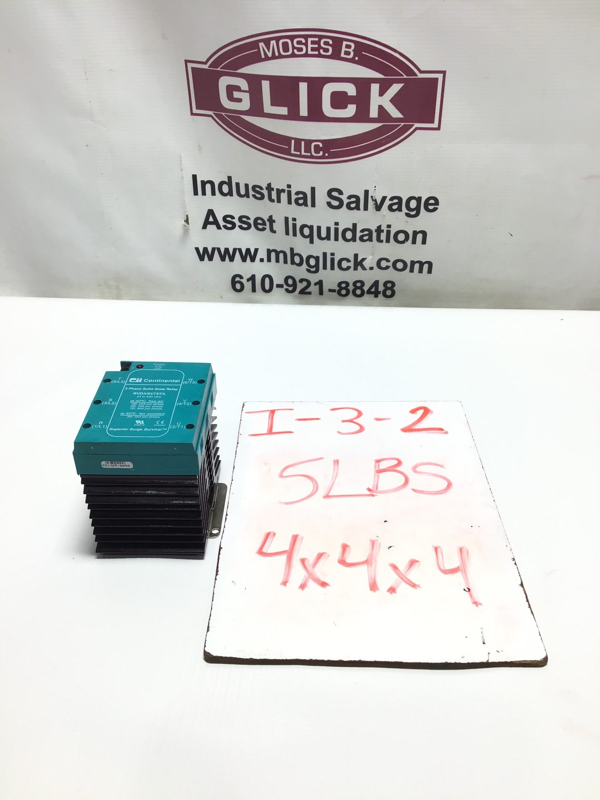 Continental RVD3/6V75T/L Three Phase Solid State Relay 75A 600V Industrial Co...