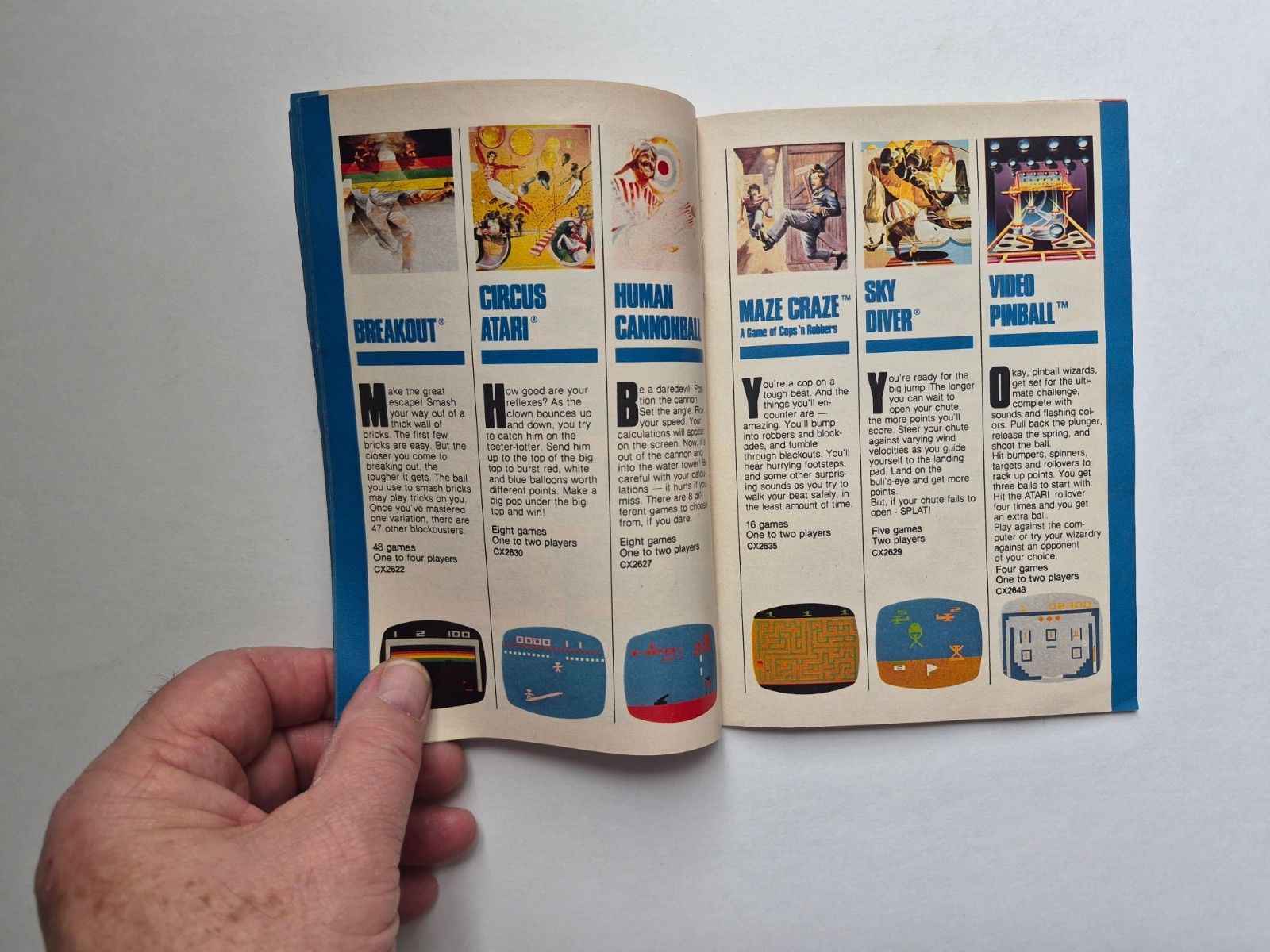 Original Vintage 1981 ATARI 2600 45 Video GAME PROGRAM CARTRIDGE CATALOG
