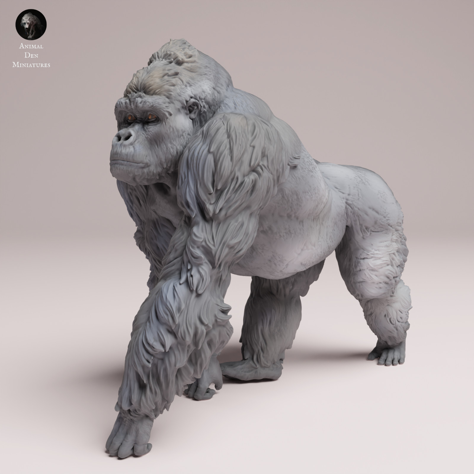 Silverback Gorilla  Resin 3d printed Model RR Diorama UNPAINTED Wild Animal