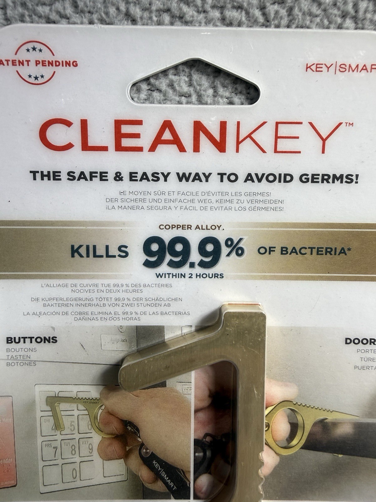 CleanKey Copper Alloy tool For Avoiding Contaminated Surfaces