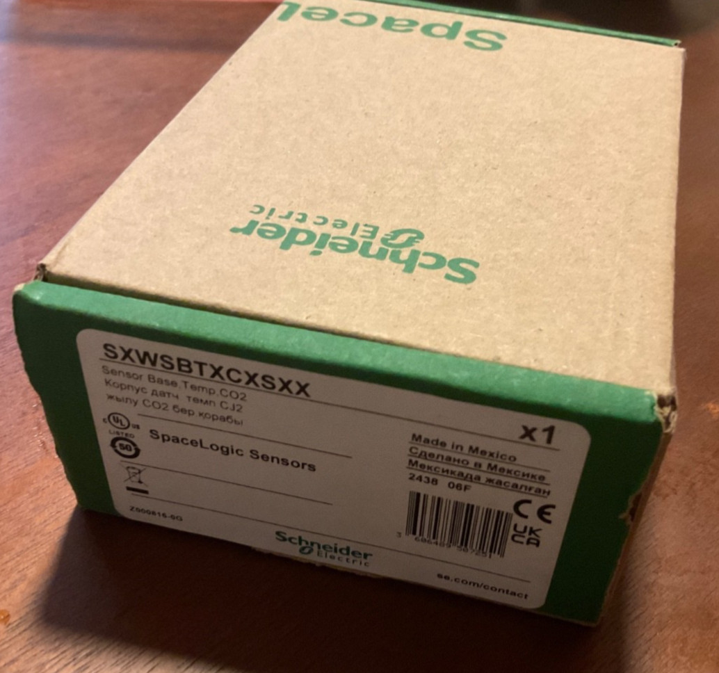 Schneider Electric SXWSBTXCXSXX / Sensor Base / Temperature - CO2 / NEW!!!🇺🇸