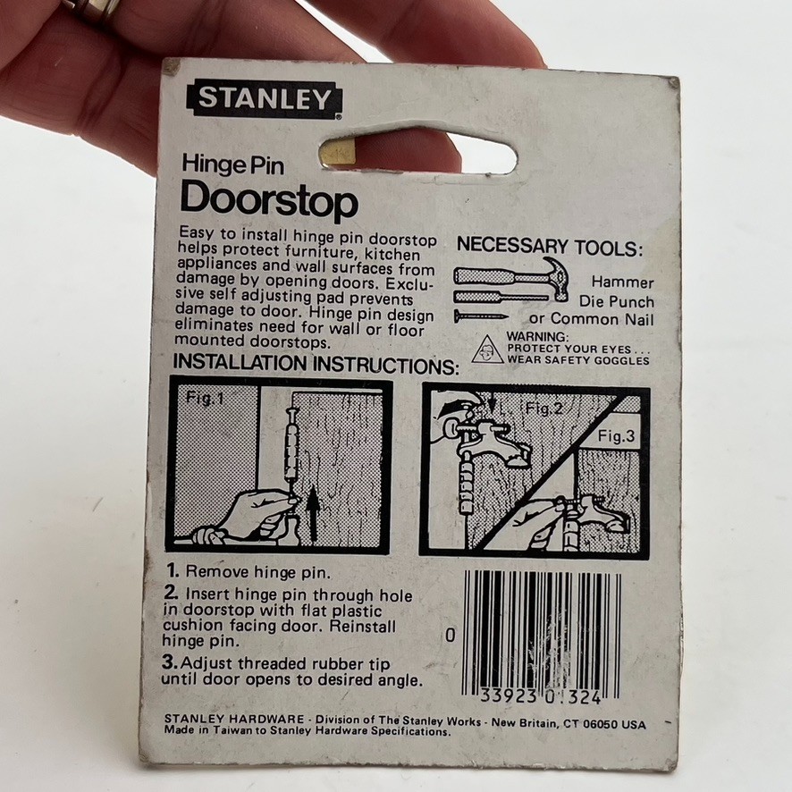 Stanley Brass Hinge Pin Doorstop 76-6310 CD7090 New NOS Brass