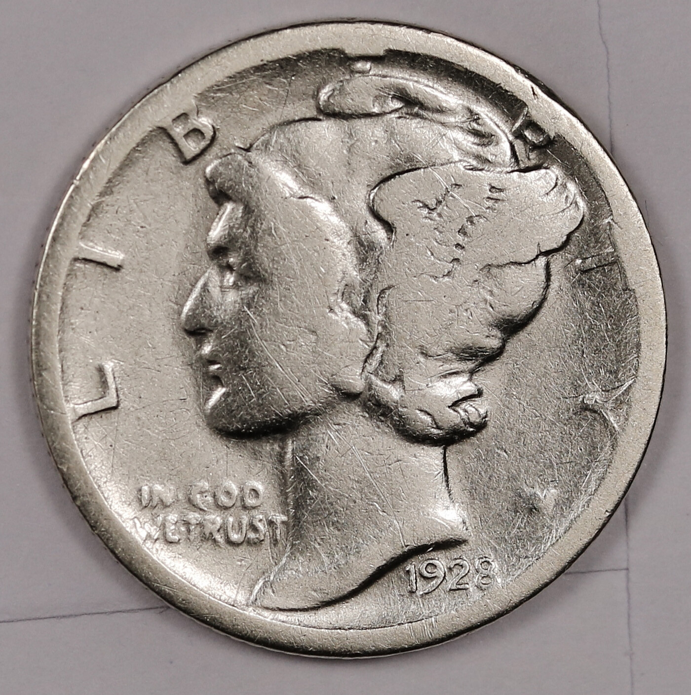 1928-s Mercury Dime.  Better Grade.   Inventory I.   176285