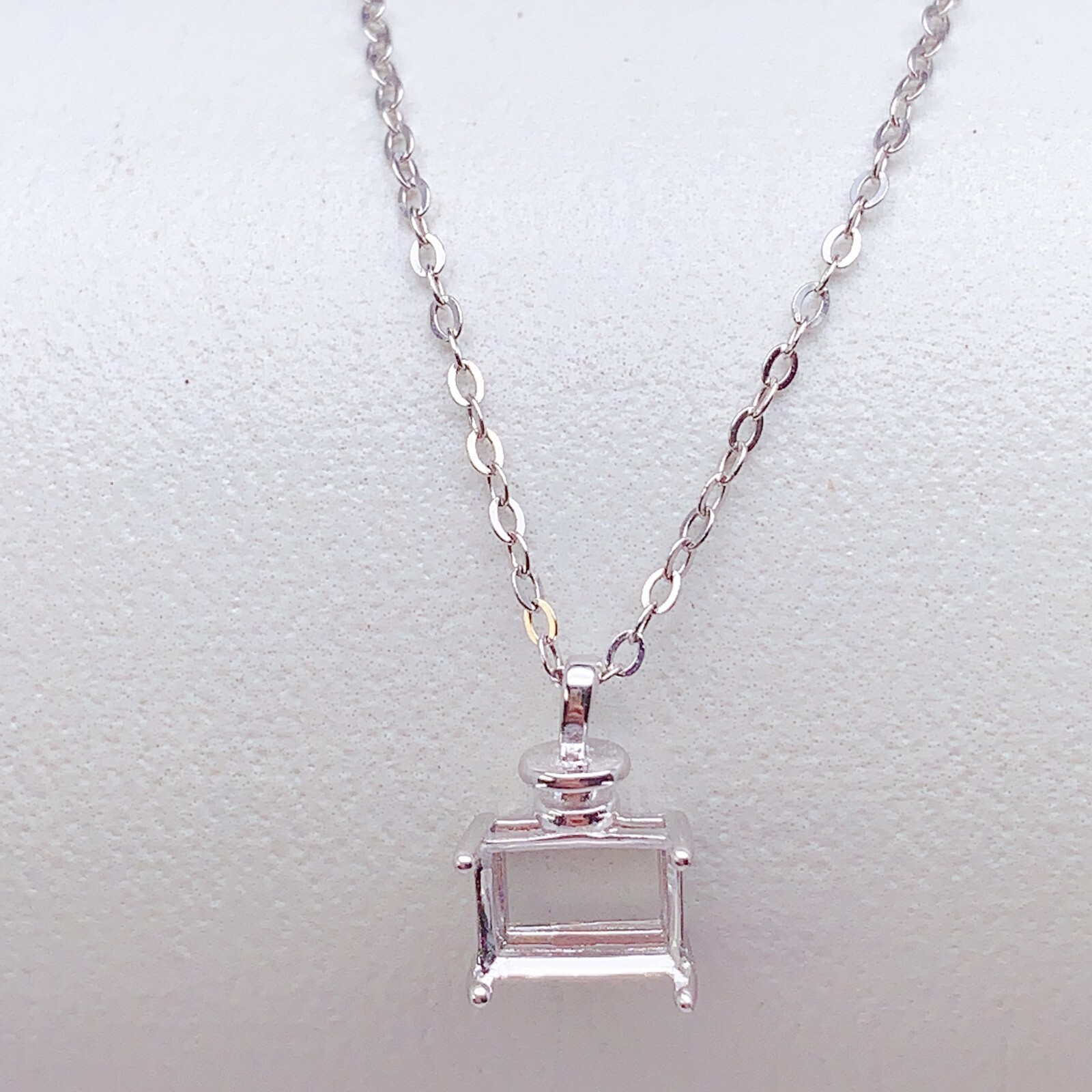 Silver 925 pendant empty setting, DIY blank setting YD78