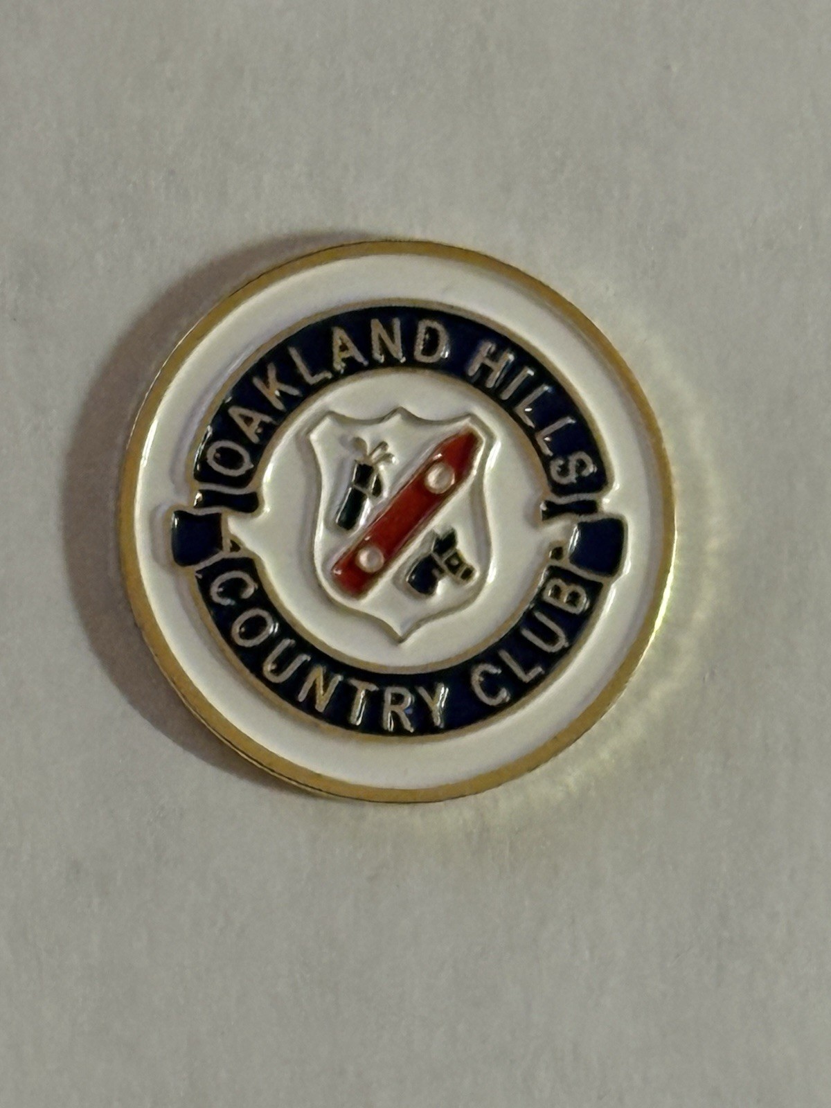 Oakland Hills Country Club Authentic Members Divot Tool & 1" Coin Golf Marker