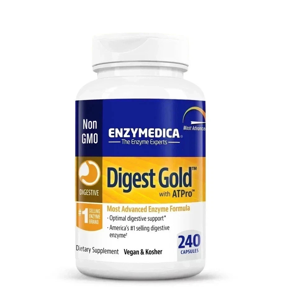 Enzymedica Digest Digestive Gold Support Supplement - 240 Capsules Free Shipping