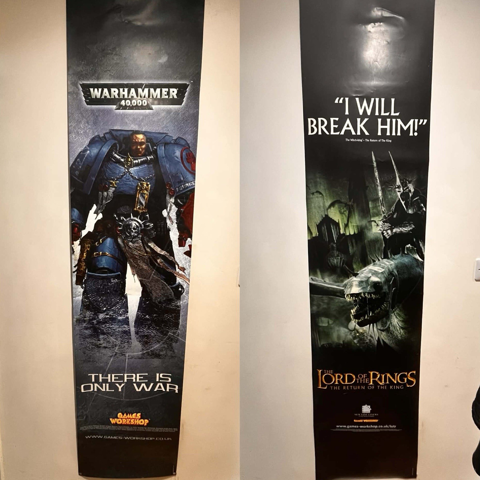 Double Sided Large Warhammer 40k And Middle Earth Lord Of The Rings Banner 2004
