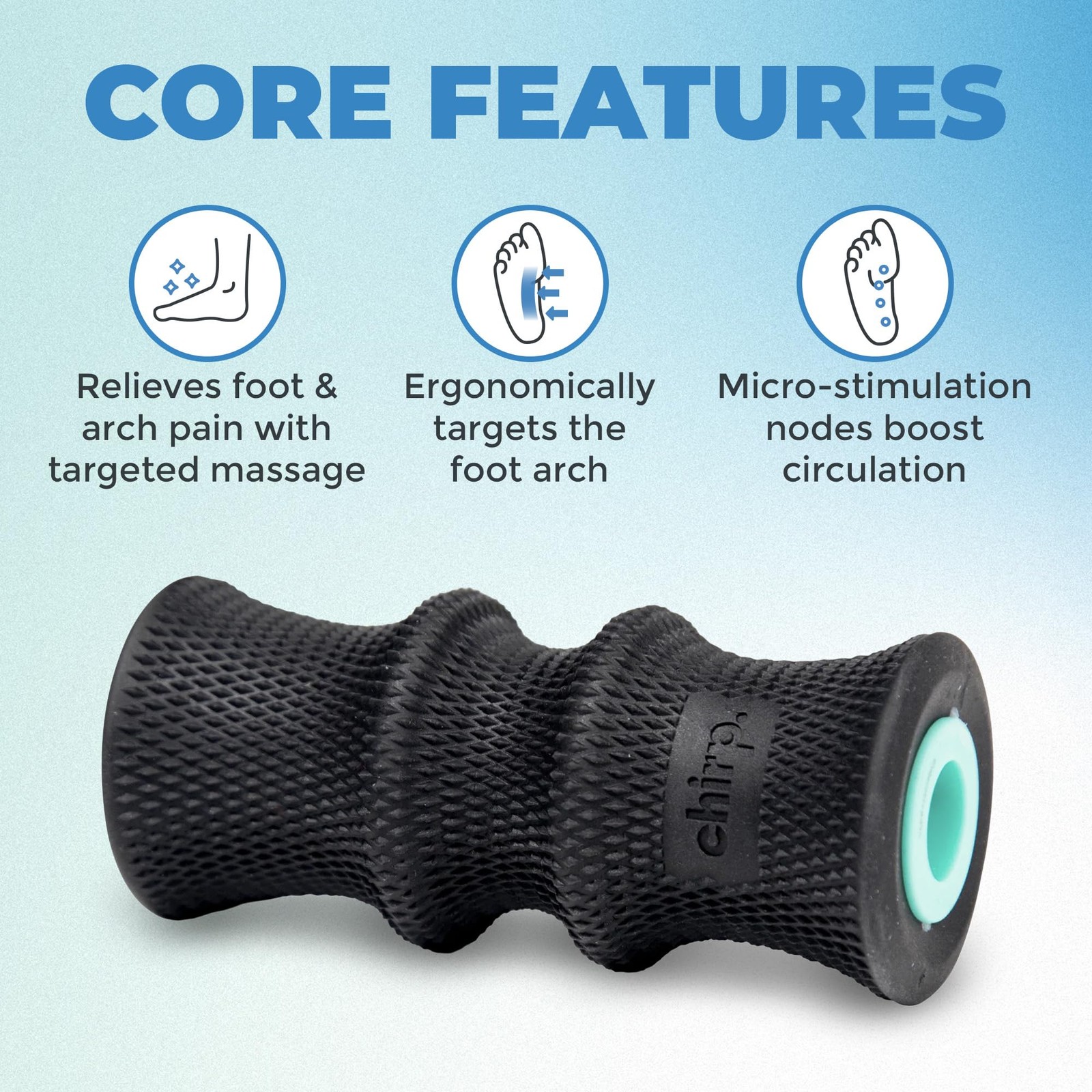 Wheel Foam Roller – Targeted Back & Neck Relief, Lumbar Spine Stretcher, Spin...