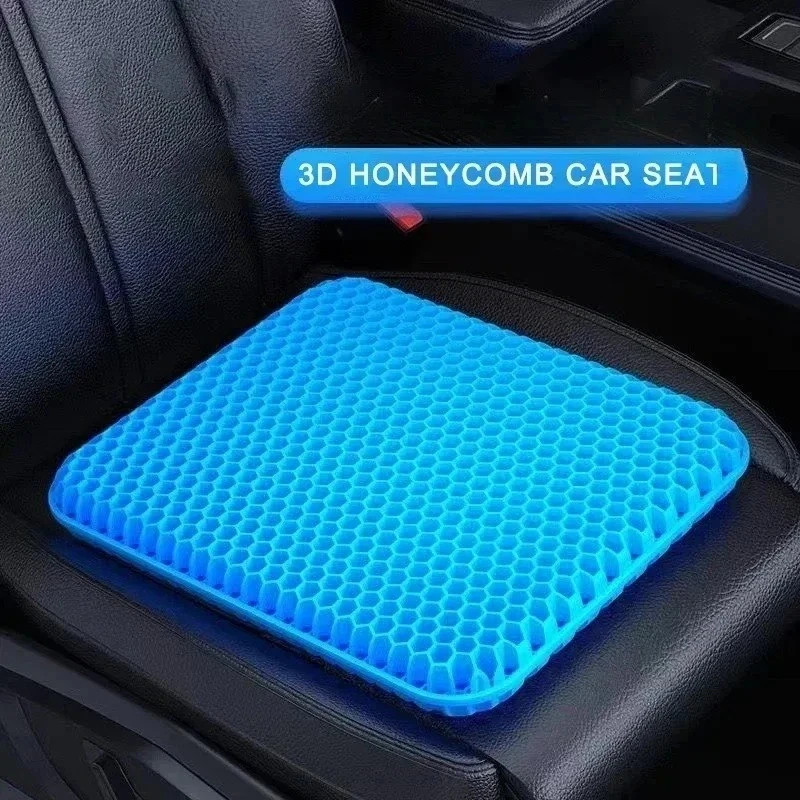 Gel Seat Cushion for Long Sitting, Ergonomic Cooling Pad, Non-Slip Cover- XLarge