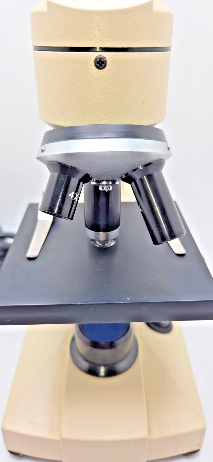 Vintage Student Microscope WF10X Eyepiece 4X 10X 40X Objectives (#0008)