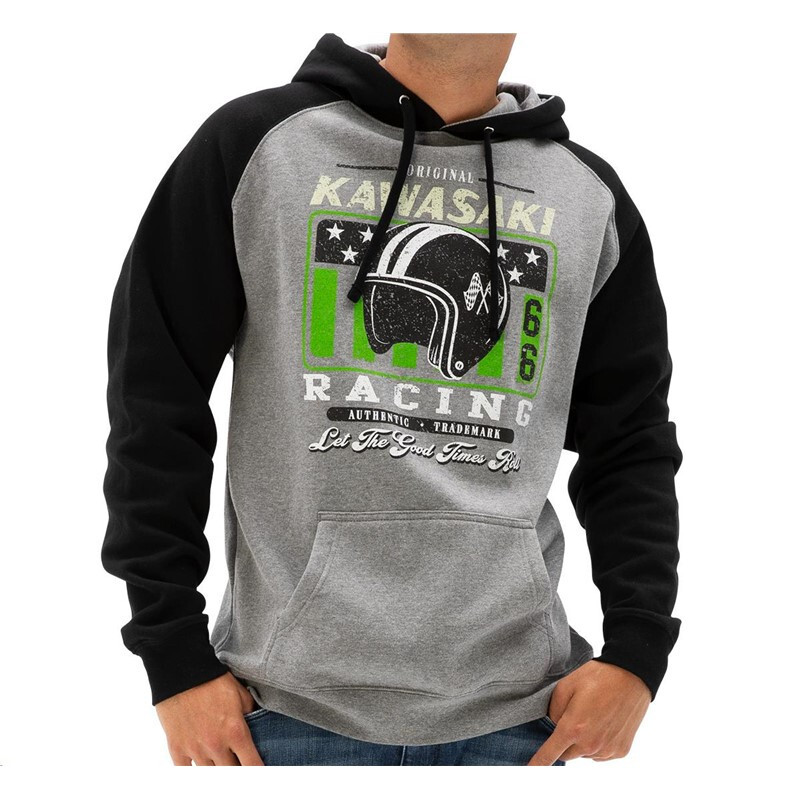 Kawasaki Heritage Original Racing Sweatshirt Hoodie K000-1295GYXL XLARGE