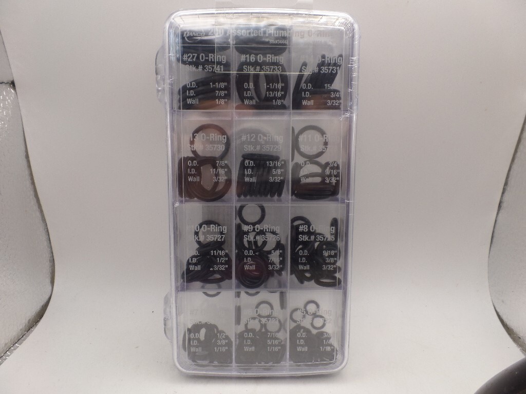 DANCO 34443 200-PIECE O-RING KIT 12 MOST POPULAR O-RING SIZES