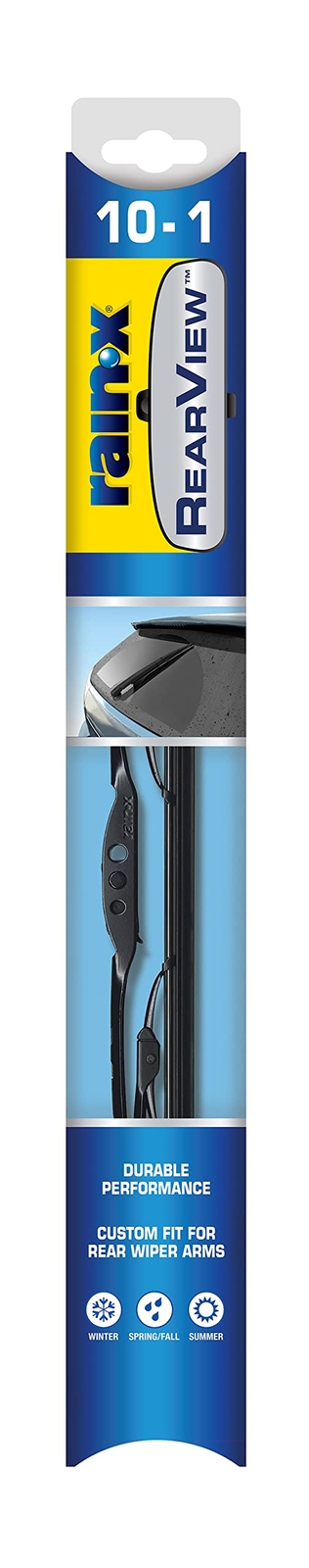 10 Inch Rain X Rear Wiper Blade Easy Install All Weather Performance Natural ...