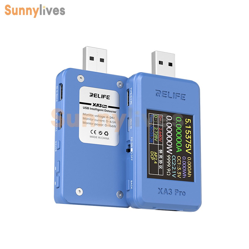 XA3 Pro LCD Digital Voltage Current USB Power Meter Protocol Auto Identification