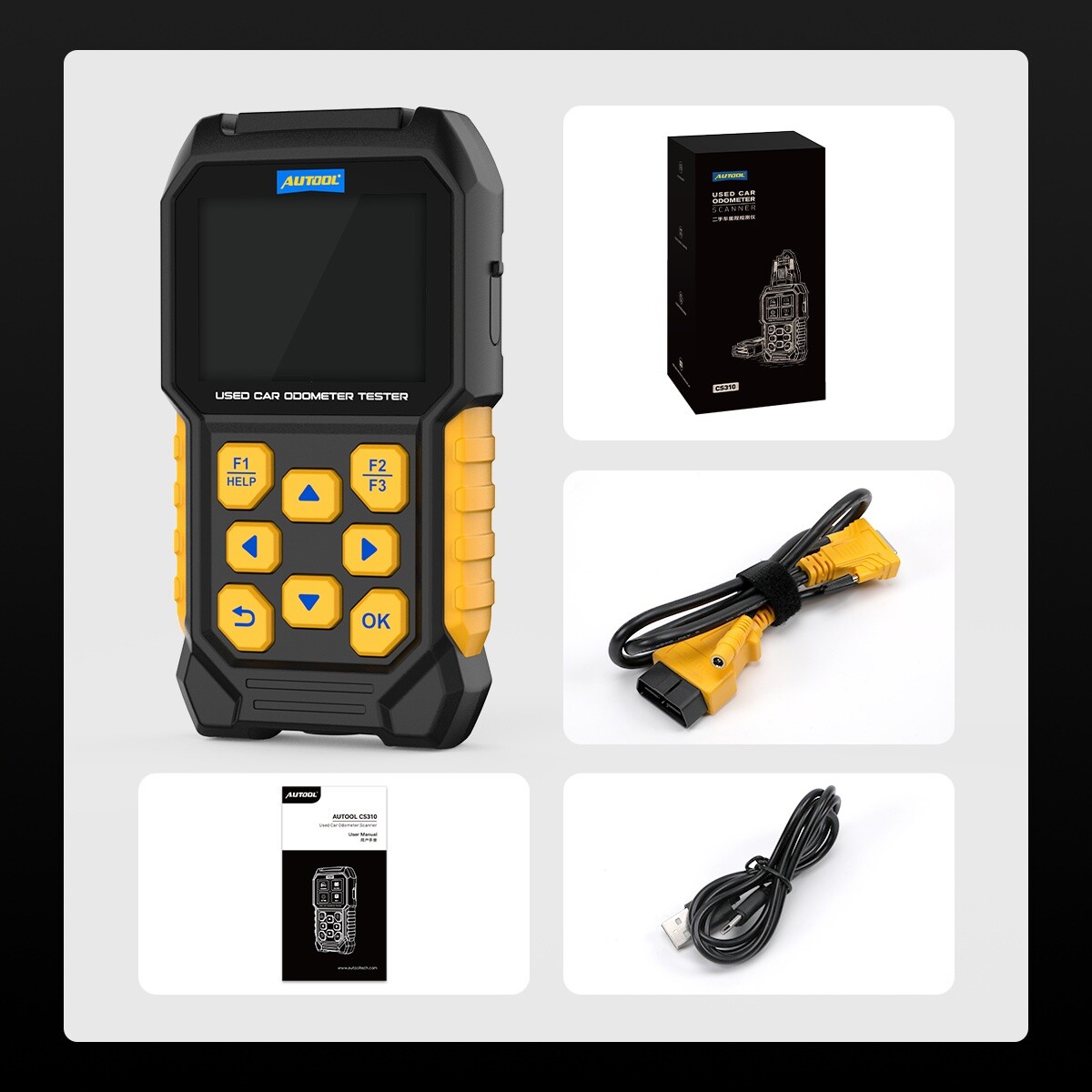 Auto Odometer Mileage OBD2 Diagnostic Scanner Engine Code Reader Battery Tester