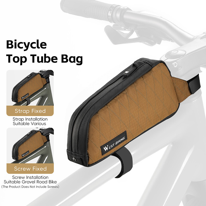 WEST BIKING Portable Bicycle Tube Bag Strap Screw Fixed Frame Triangle Bag 1L