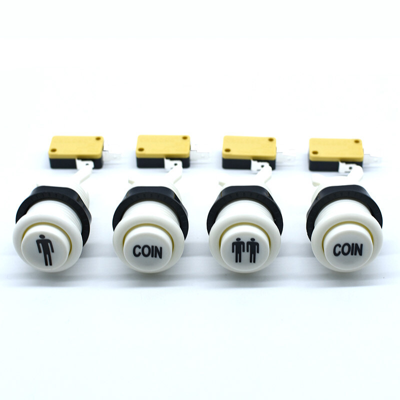 HAPP Style Arcade Game Player Start Push Button COIN With Microswitch JAMMA MAME