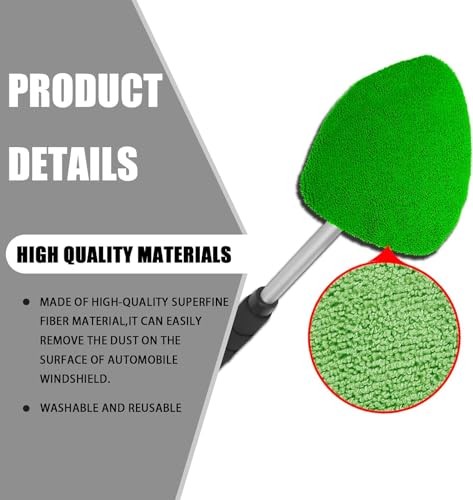 Car Windshield Cleaner Tool Bonnets,Microfiber Cleaning Cloth for Green