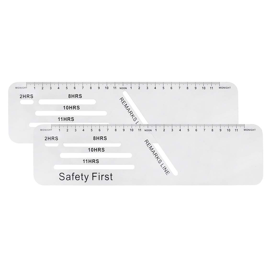 Muka 2 PCS Truck Logbook Rulers One size, Clear