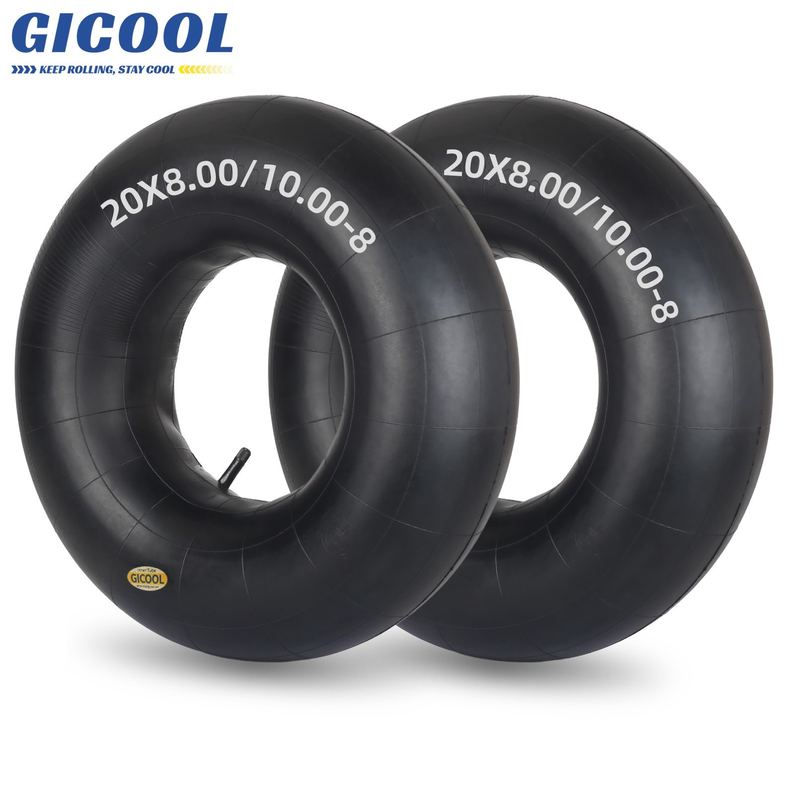 GICOOL 2Pk 20x8.00-8 20x8-8 20x10x8 20x8x8 Inner Tube for Lawn Tractors Mowers