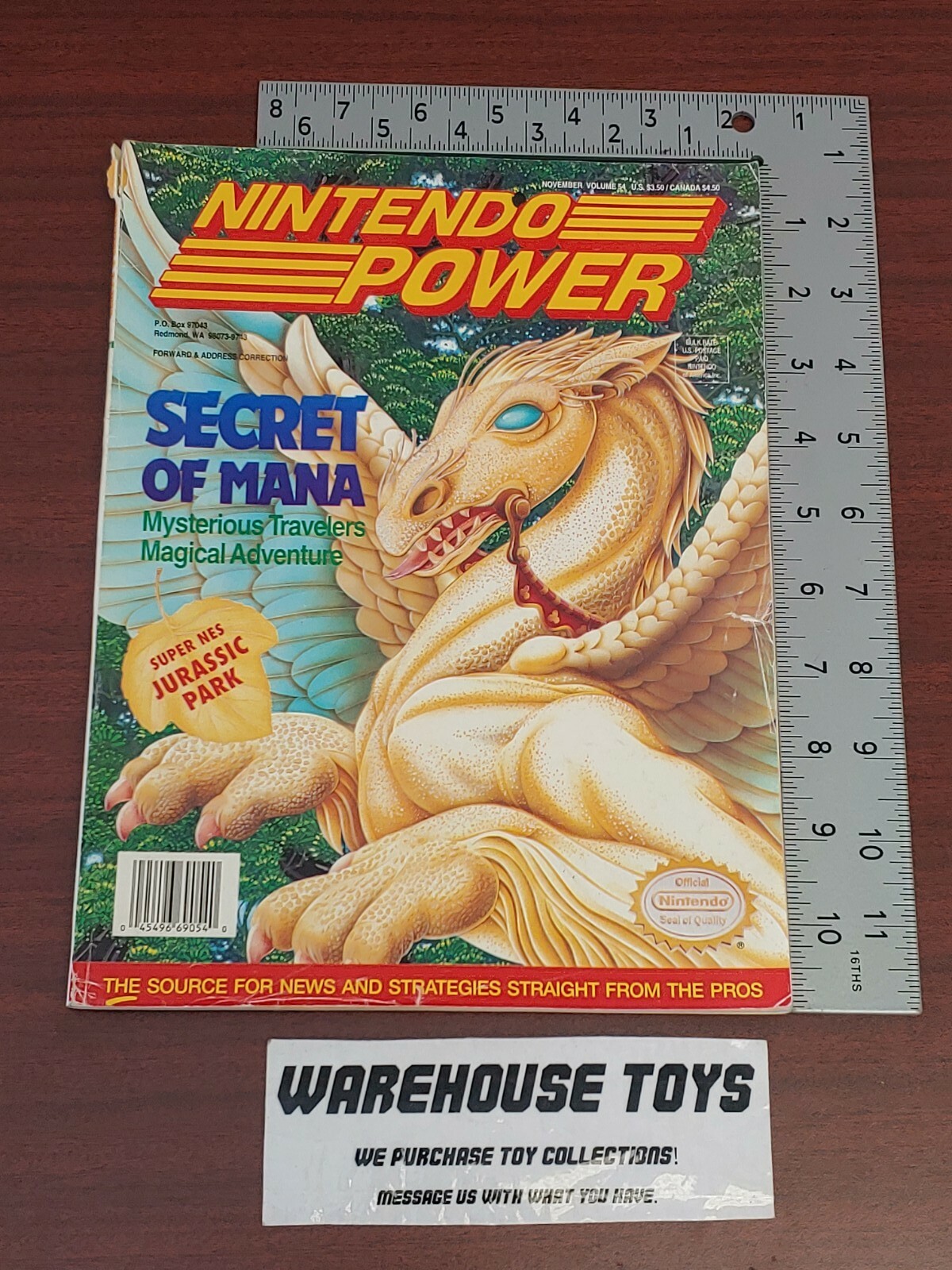 Nintendo Power Magazine Vol.54 June 1993 *BATMAN POSTER* Trading Cards