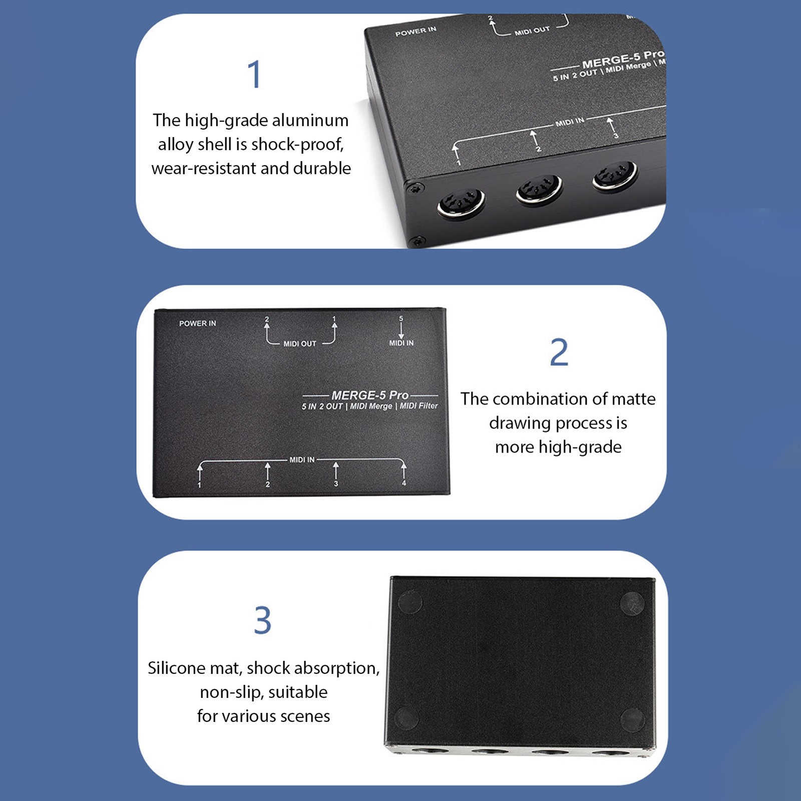 USB MIDI Host Box MIDI Splitter For MIDI Keyboard