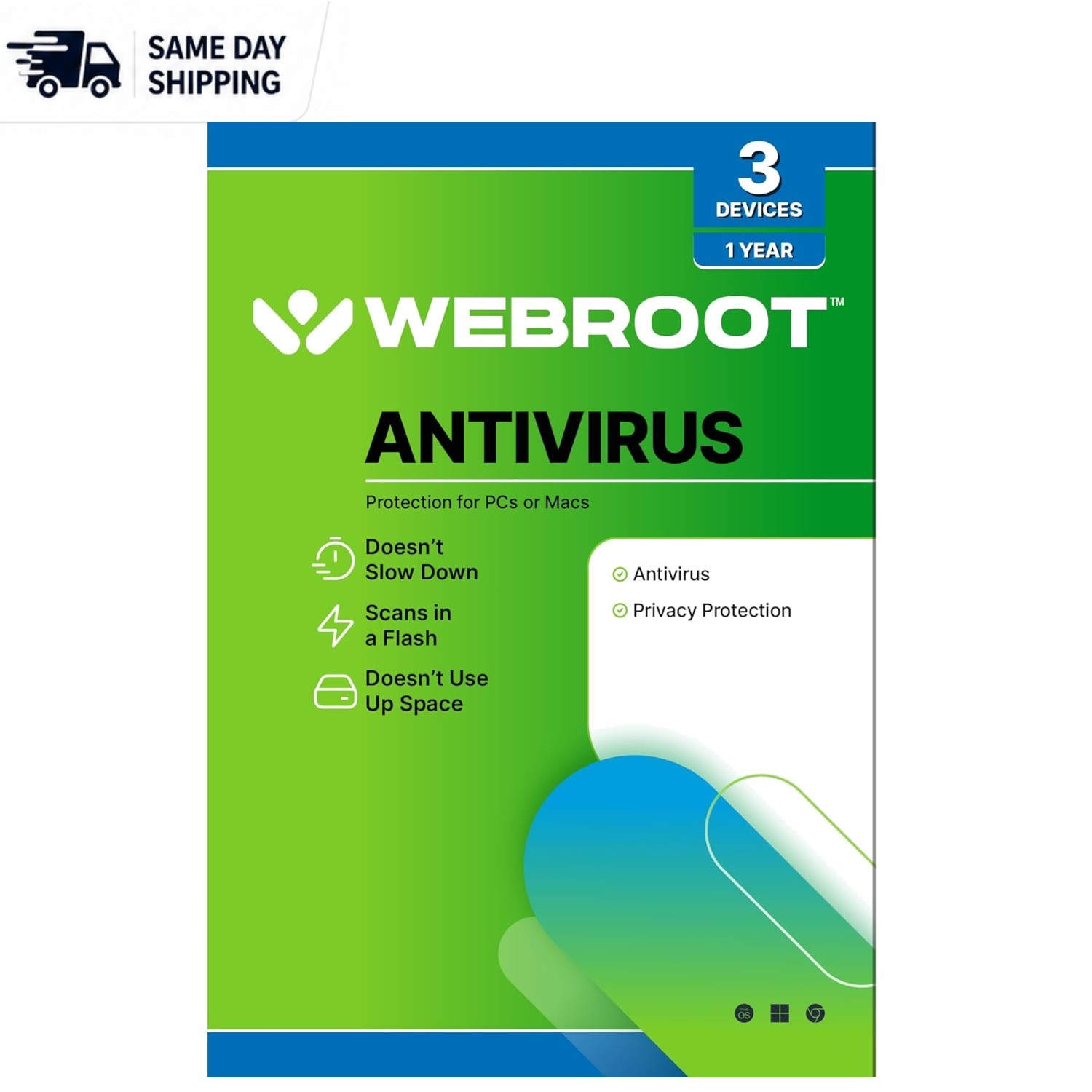 Antivirus Software 2026 for 3 Devices | Protect PC/Mac with Quick Setup & Backup