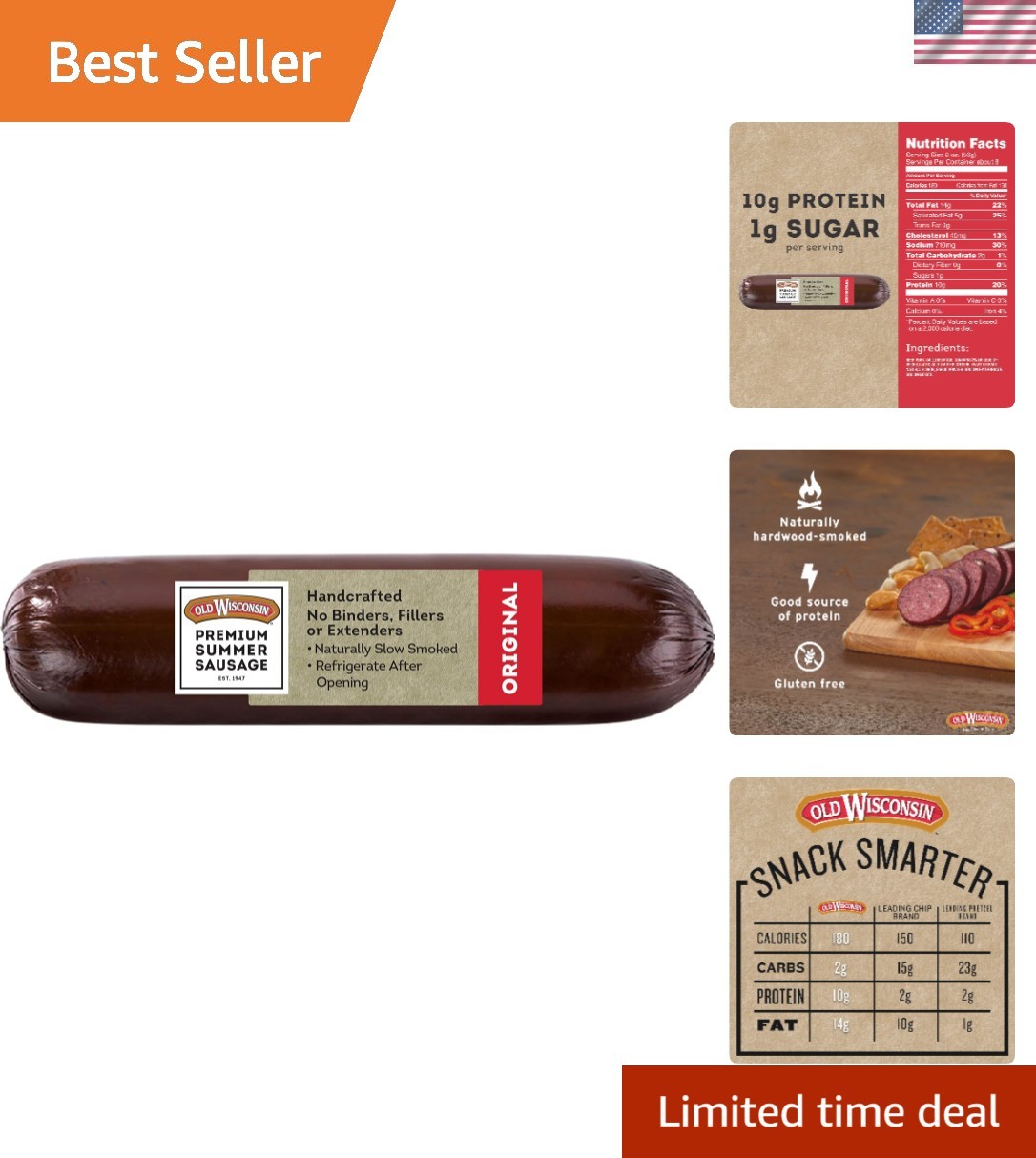 Summer Sausage 16oz Natural Meat