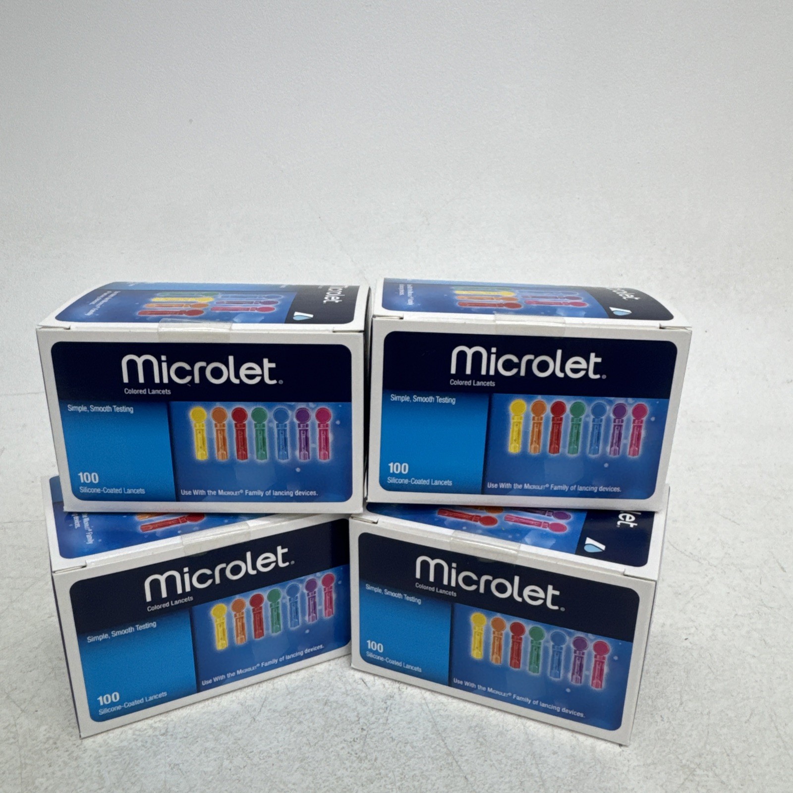 Bayer Microlet Colored Lancets - 400ct (4 Boxes) - Exp. 01/26 NEW