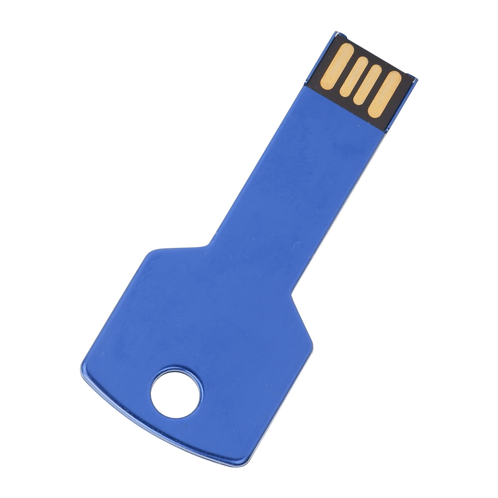 Blue USB Flash Drive Key Shape USB Memory Disc Plug And Play U Disc For Com QBUU