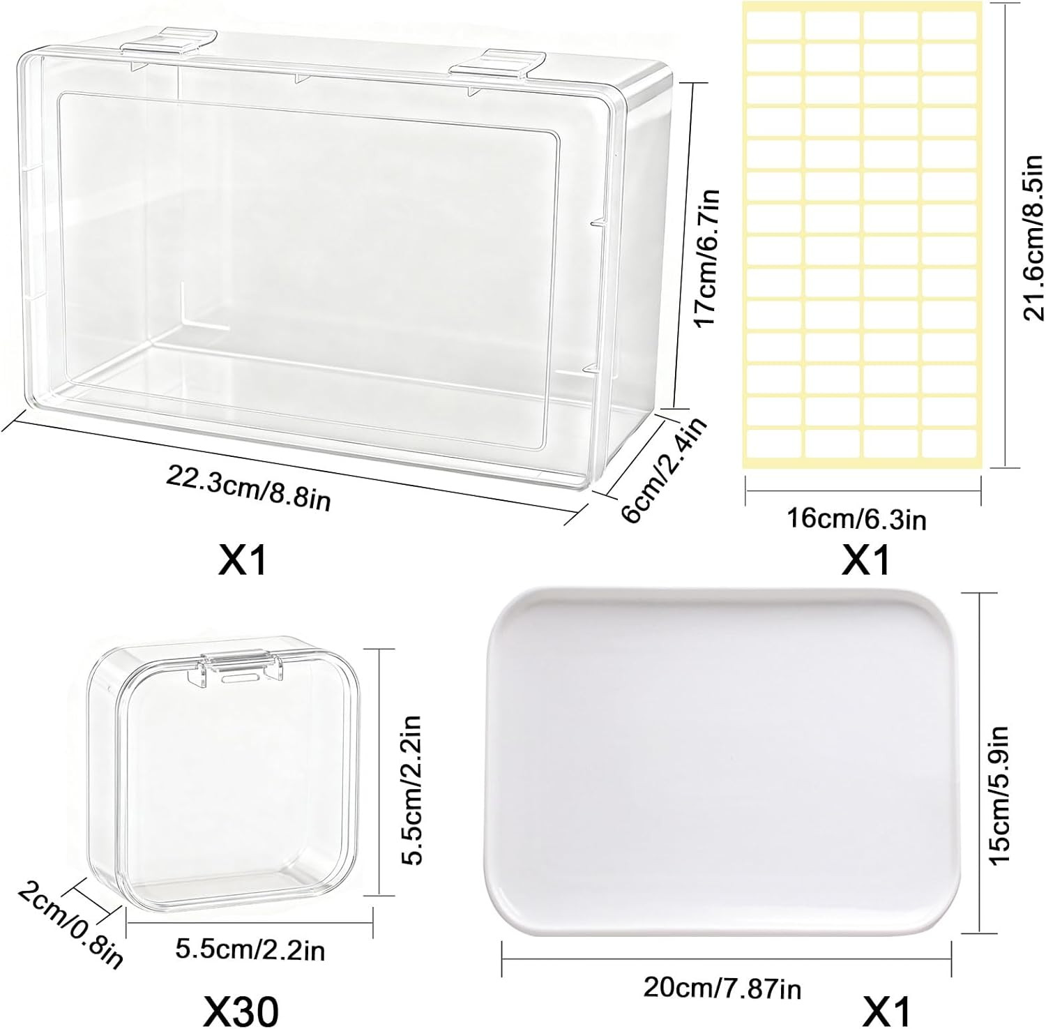 Bead Organizer Box, 62 Pcs Small Beads Organizers, with Classification Tags and