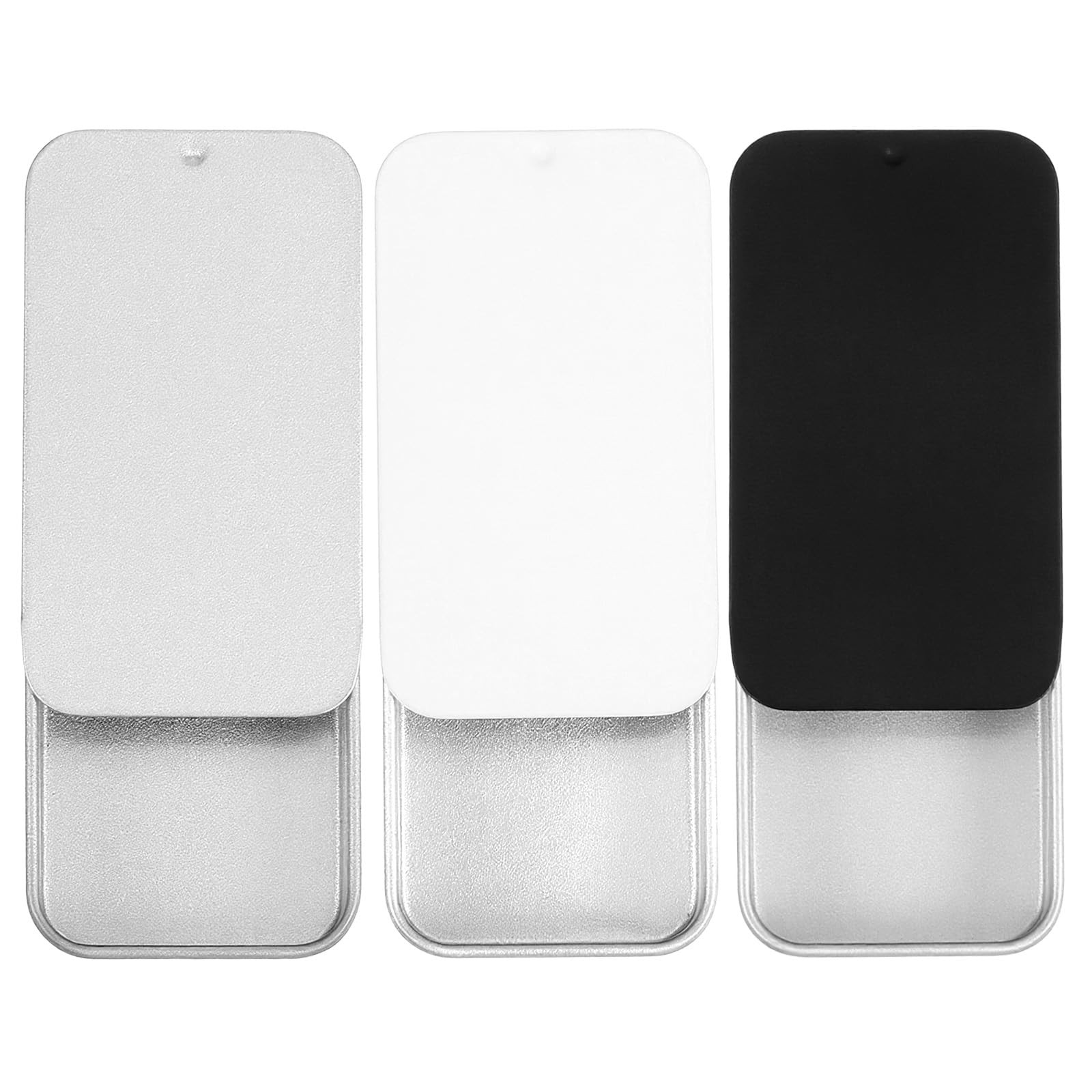 3 Pcs Metal Tin Box Containers Small Metal Box 2.36 X 1.34 X 0.43 Inch