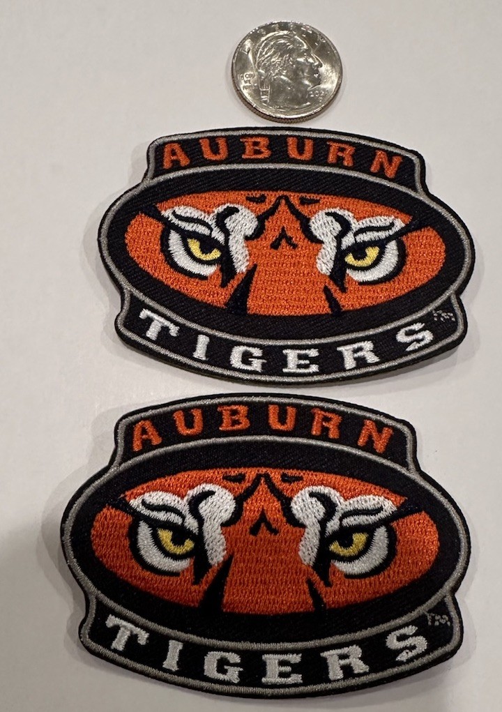 2-Auburn "War Eagle" Tigers Embroidered Iron On Patches 3" x 2” Awesome!