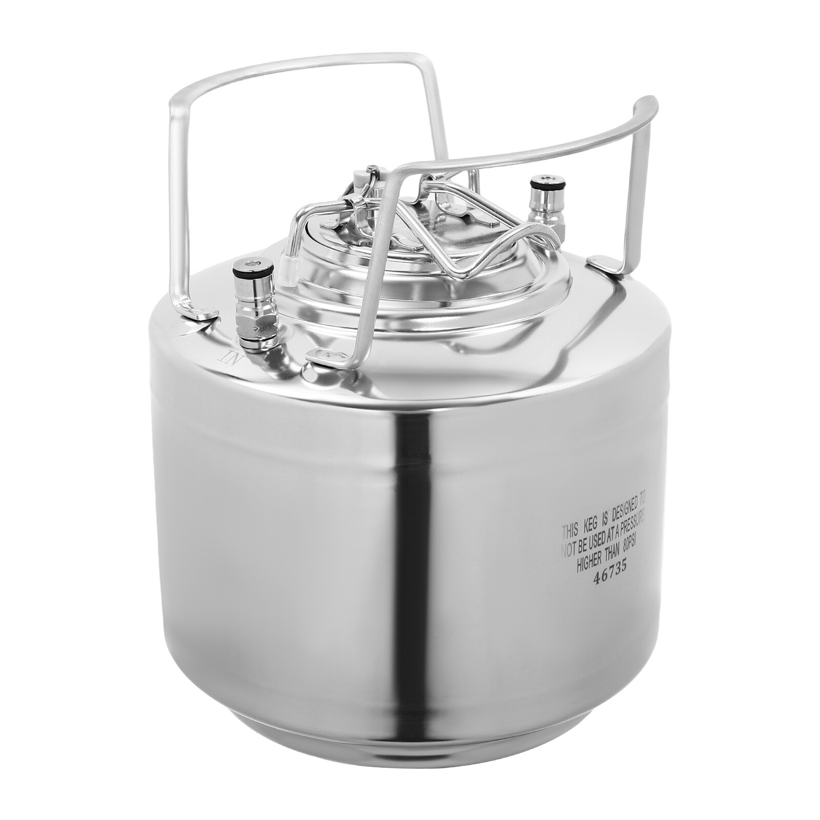 Stainless Steel 1.6 Gallon Mini Ball Lock Keg System For Small Batch HomeBrewing